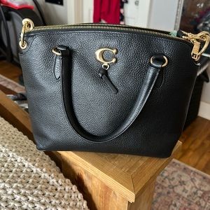 Coach pebbled leather Remi satchel. Brand new.